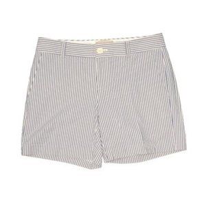 Banana Republic Factory Seersucker Shorts Size 0 Blue White Summer Shorts